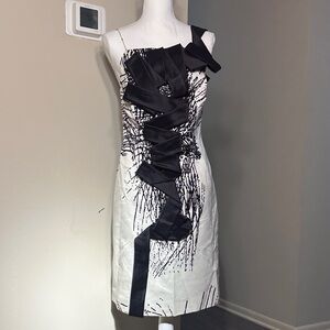 Elegant Black and White Women's Dress